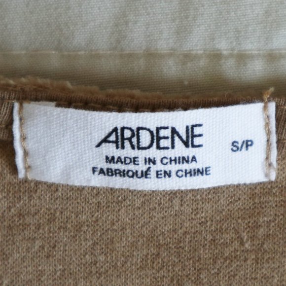 Ardene Light Brown Velour Long Sleeve Crop Top NWT - Picture 5 of 9